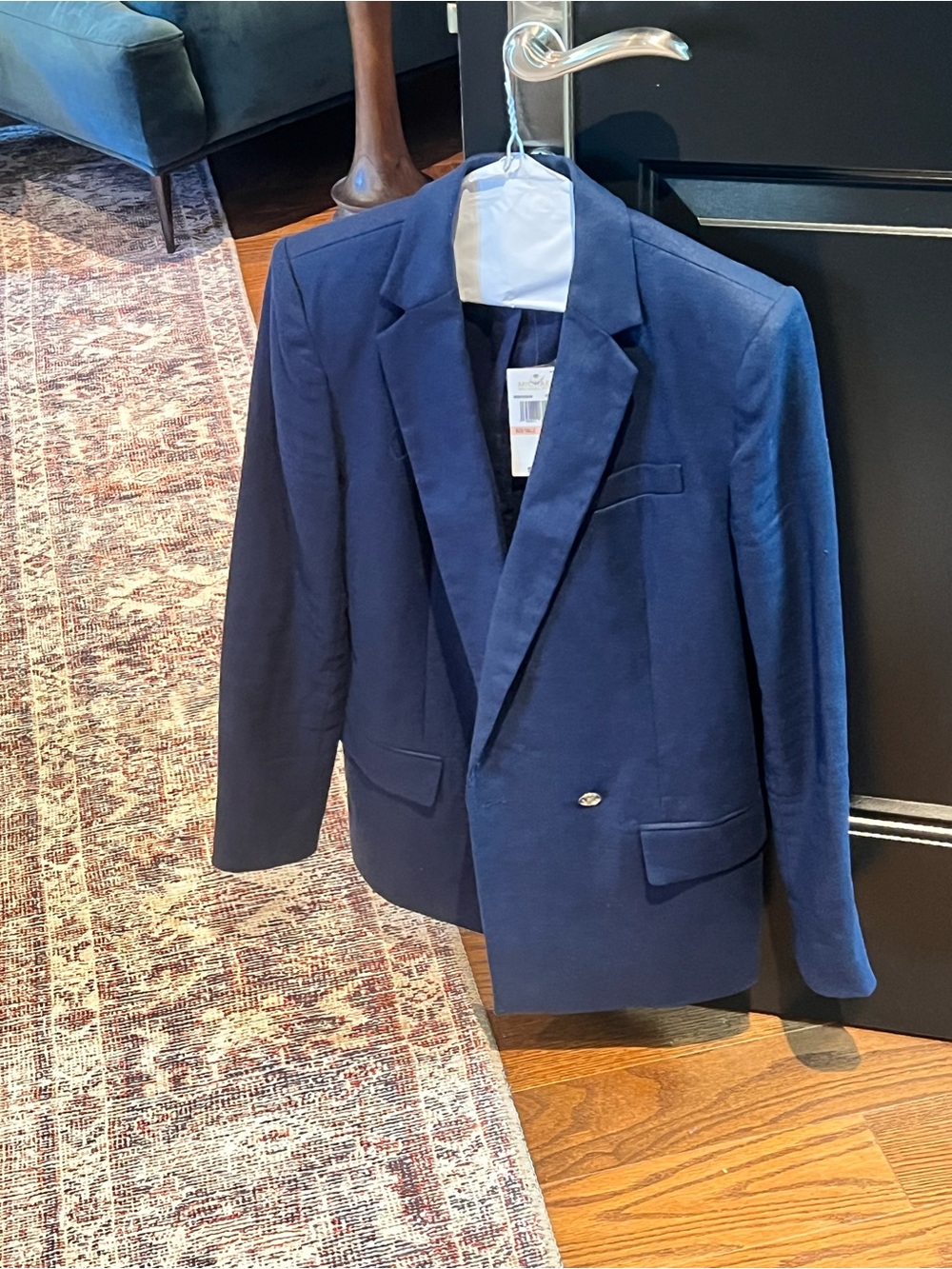 Micheal Kors Navy Blue Double-Breasted Blazer